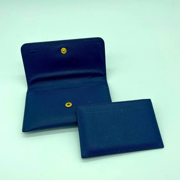 Prada Saffiano Leather Compact Wallet.